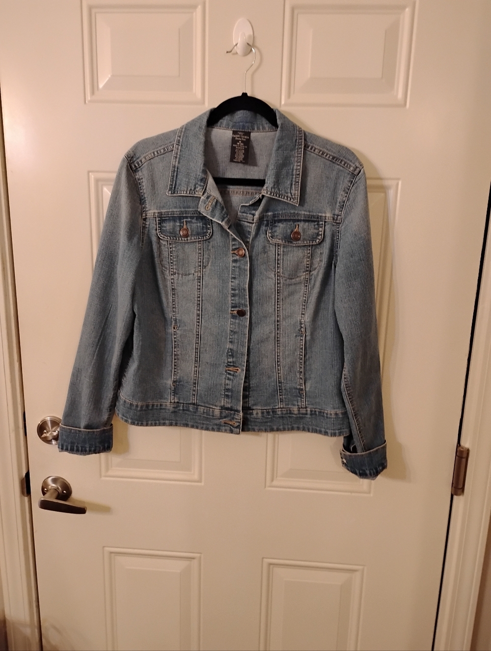 Vintage Faded Glory Light Blue Denim Jacket.